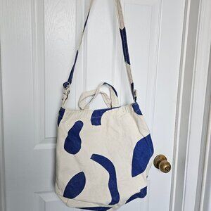 BAGGU Blue and White Duck Bag